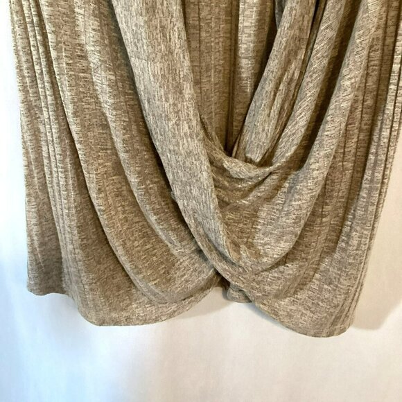 Babeau Vest Overlap Twist Sleeveless Drape Front Women's Size Medium in Taupe - Picture 3 of 10